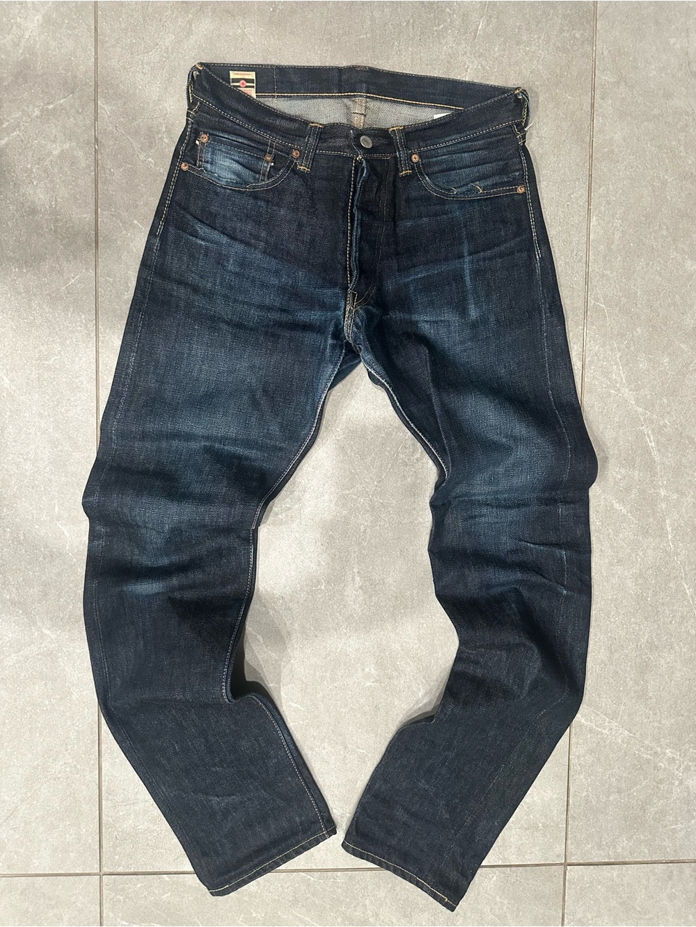 Momotaro “Going to battle” 15.7oz selvedge Denim Natural taper fit.